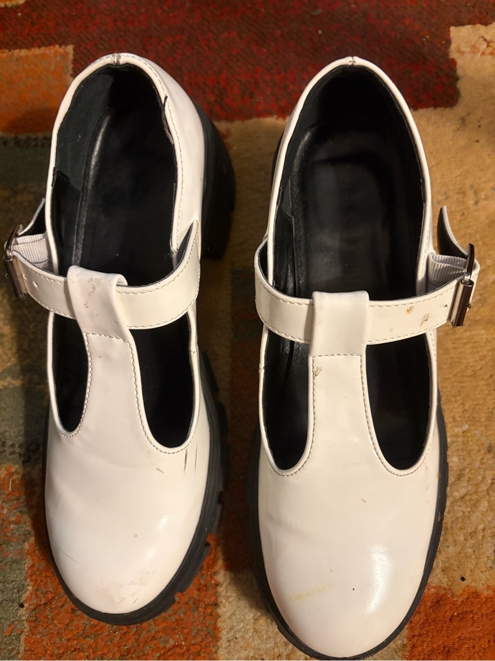 Madden Girl White Mary Janes with Buckle 8 - Picture 4 of 4